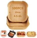Cosori Airfryer Backpapier ohne PFAS und BPA | 100 St&uuml;ck | XXL 4-7,3 L HIGHlIGHT: