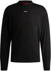 HUGO Herren Daposo Relaxed-Fit Longsleeve aus Baumwoll-Jersey mit Logo-Print