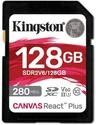 Kingston Canvas React Plus V60 SD 128GB SDXC UHS-II 280R/100W U3 V60 for Full HD/4K