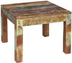 FineBuy Couchtisch KALKUTTA 60x60x47 cm Massivholz Braun, Bootsholz