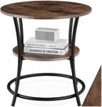 tectake&reg; Beistelltisch rund &Oslash;55 x 56 cm, Couchtisch mit Stauraum, Couchtisch...