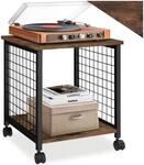 tectake&reg; Couchtisch mit Stauraum, Nachttisch mit 2 Ablagen, Beistelltisch mit