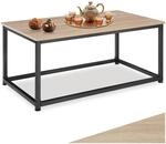 tectake&reg; Couchtisch Holz und Metall, Wohnzimmertisch 100 x 55 x 45,5 cm, Sofa Tisch