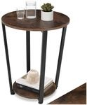 tectake&reg; M&ouml;bel, Beistelltisch rund, runder Tisch Holz, Couchtisch rund,...