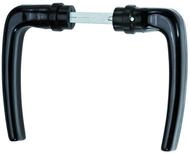 Alberts 654047 T&uuml;rdr&uuml;cker | f&uuml;r Wellengitter-Tore | Aluminium, schwarz eloxiert 