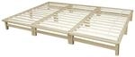 Homestyle4u Familienbett 270x200 cm Massivholzbett im Palettenbett-Design