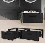 ML-Design Doppel Waschmaschinen Untergestell mit 2 Schubladen, Schwarz,...