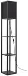Lindby Stehlampe Birta (Modern) in Schwarz aus Holz (1 flammig, E27) - Stehleuchte