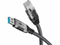 Goobay 70497 USB-A auf RJ45 Ethernet CAT 6 Kabel für stabile kabelgebundene