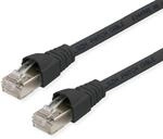 TELEG&Auml;RTNER L00000A0235 Patchkabel Kat.6A (tief), S/FTP, 0,25m schwarz