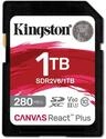 Kingston Canvas React Plus V60 SD 1TB SDXC UHS-II 280R/150W U3 V60 for Full HD/4K