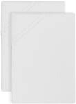 biberna Premium Biber-Betttuch 150x250 cm 2er Set wei&szlig; | Doppelpack | 100%...