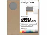 Schlafgut Easy Jersey Elasthan Spannbettlaken 90x190 bis 100x220 Grey Mid,