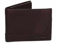 Piquadro Carl Mens Wallet with Coin Case RFID Dark Brown