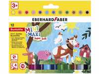 Eberhard Faber 518912 - Mini Kids Jumbo Buntstifte in 12 Farben, 3 in 1 mit