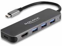 Delock 3 Port USB Hub und 4K HDMI Ausgang mit USB Type-C™