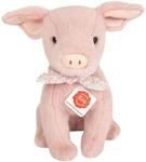 Teddy Hermann 93023 Schwein Audrey 23 cm, Kuscheltier mit idealem Recyclinganteil
