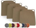 sunnypillow 4er Set Stuhlkissen mit Klettverschluss Polsterauflage Auflage f&uuml;r