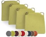 sunnypillow 4er Set Stuhlkissen mit Klettverschluss Polsterauflage Auflage f&uuml;r