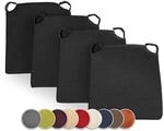 sunnypillow 4er Set Stuhlkissen mit Klettverschluss Polsterauflage Auflage f&uuml;r