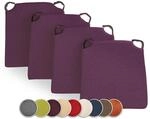 sunnypillow 4er Set Stuhlkissen mit Klettverschluss Polsterauflage Auflage f&uuml;r
