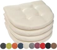 sunnypillow 4er Set Stuhlkissen 40x40 cm - Sitzkissen Stuhl 5cm dick - Sitzpolster