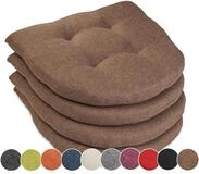 sunnypillow 4er Set Stuhlkissen 40x40 cm - Sitzkissen Stuhl 5cm dick - Sitzpolster