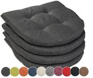 sunnypillow 4er Set Stuhlkissen 40x40 cm - Sitzkissen Stuhl 5cm dick - Sitzpolster