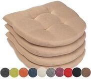 sunnypillow 4er Set Stuhlkissen 40x40 cm - Sitzkissen Stuhl 5cm dick -...