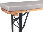 TexDeko&reg; Bierbankauflage gepolstert 220x25x4cm XL f&uuml;r Bierzeltgarnitur...
