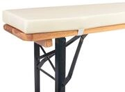 TexDeko&reg; Bierbankauflage gepolstert 220x25x4cm XL f&uuml;r Bierzeltgarnitur Bankauflage