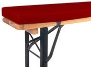 TexDeko&reg; Bierbankauflage gepolstert 220x25x4cm XL f&uuml;r Bierzeltgarnitur Bankauflage