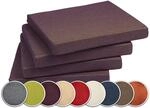 sunnypillow 4er Set Stuhlkissen mit Bindeb&auml;nder - 40 x 40 x 3 cm - Sitzkissen