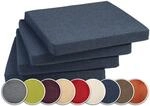 sunnypillow 4er Set Stuhlkissen mit Bindeb&auml;nder - 40 x 40 x 3 cm - Sitzkissen