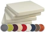 sunnypillow 4er Set Stuhlkissen mit Bindeb&auml;nder - 40 x 40 x 3 cm - Sitzkissen