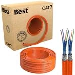 Germany B.e.s.t CAT 7 Verlegekabel 50m Duplex Best Gigabit Netzwerkkabel Kupfer LAN