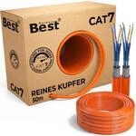 Germany B.e.s.t CAT 7 50M Duplex Netzwerkkabel Verlegekabel Kupfer LAN Kabel