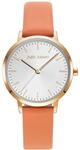 Julie Julsen JJW1027RGL-03 Uhr Damenuhr Lederarmband Metall 3 bar Analog orange