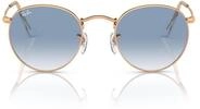 RAY-BAN Herren-Sonnenbrille, Farbverlauf, blaue Gl&auml;ser, rund, 0RB344792023F50,