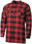 Mil-Tec Herren Skjorte-10940010 Hemd, Schwarz/Rot, S EU