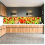 Dimex K&uuml;chenr&uuml;ckwand Folie selbstklebend ROTE Mohnblumen | Klebefolie - Dekofolie -