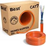 Germany B.e.s.t CAT 7 50M Simplex Netzwerkkabel Verlegekabel Kupfer LAN Kabel