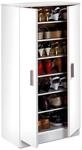 Habitdesign, Schuhschrank mit 2 T&uuml;ren &ndash; wei&szlig;er Beistellschrank f&uuml;r ca. 12&ndash;15