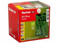 fischer Spreizdübel SX Plus Green 8 x 40, Schachtel mit 90 nachhaltigen Dübeln,