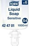 Tork Sensitive Fl&uuml;ssigseife S4, dermatologisch getestet, 6 נ1.000 ml, 424701