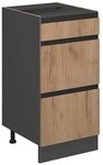 Vicco K&uuml;chenunterschrank R-Line, Goldkraft Eiche, 40 cm