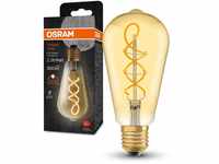 OSRAM Vintage 1906 Classic Edison FIL LED-Lampe, E27, Kugelform, gold, 4W, 300lm,