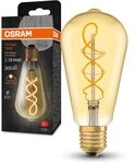 OSRAM Vintage 1906 Classic Edison FIL LED-Lampe, E27, Kugelform, gold, 4W, 300lm,