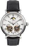 Carl von Zeyten Herren Analog Automatik Uhr mit Leder Armband CVZ0054SLSR