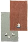 Sterntaler 2er Pack Kinderhandt&uuml;cher aus Uni Frottee und Applikation Ente Edda Lou,